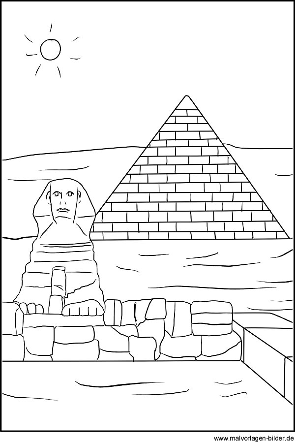 Ausmalbilder von Pyramiden