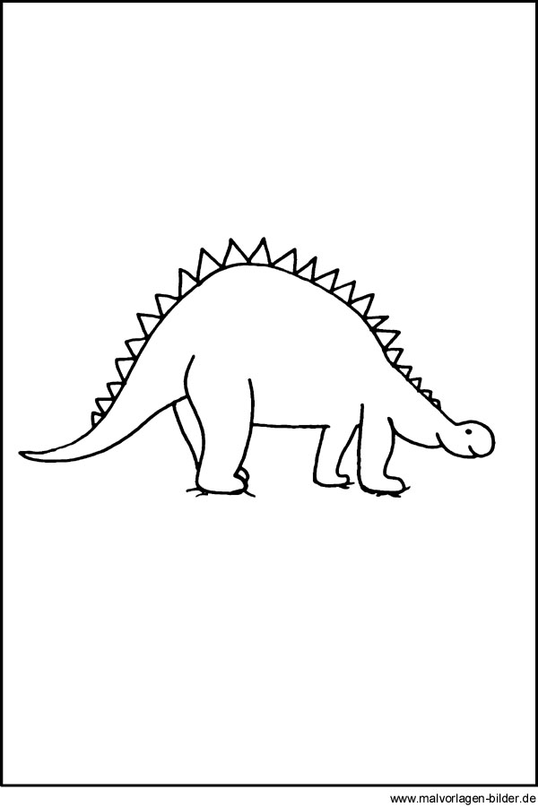 Dinosaurier - Malvorlage und Ausmalbild