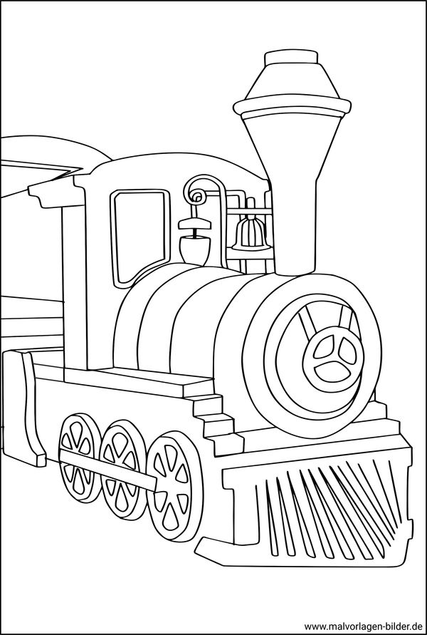 alte Dampflokomotive Ausmalbild