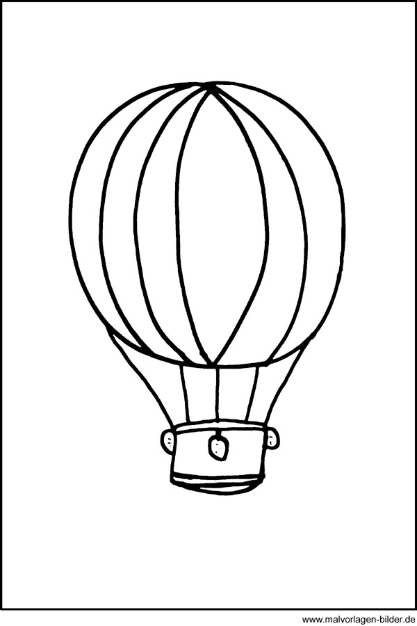 Malvorlage Heissluftballon