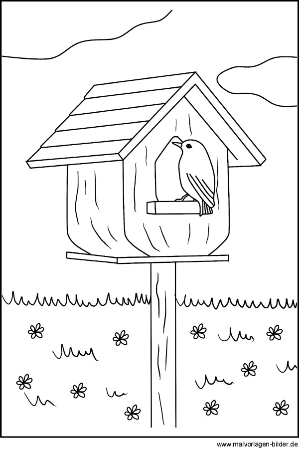 Malvorlage Vogelhaus