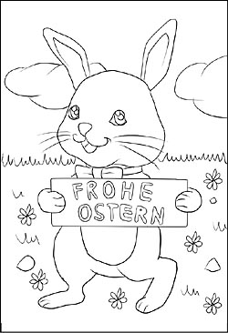 Malvorlage - Frohe Ostern