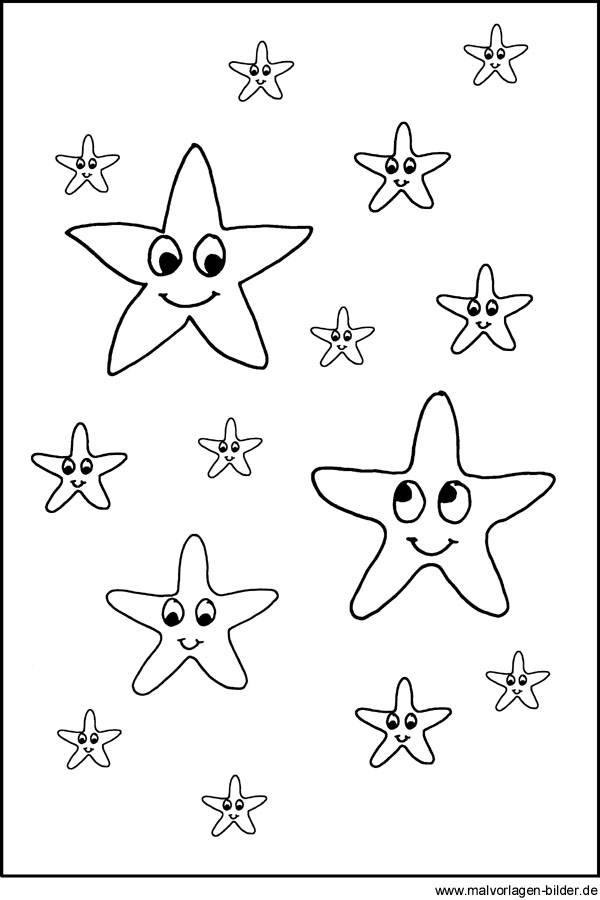 Sterne - Malvorlagen und Ausmalbilder